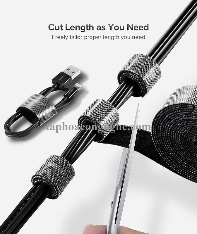 Ugreen 40356 5M Black Velcro Cable Organizer Black LP124 30040356